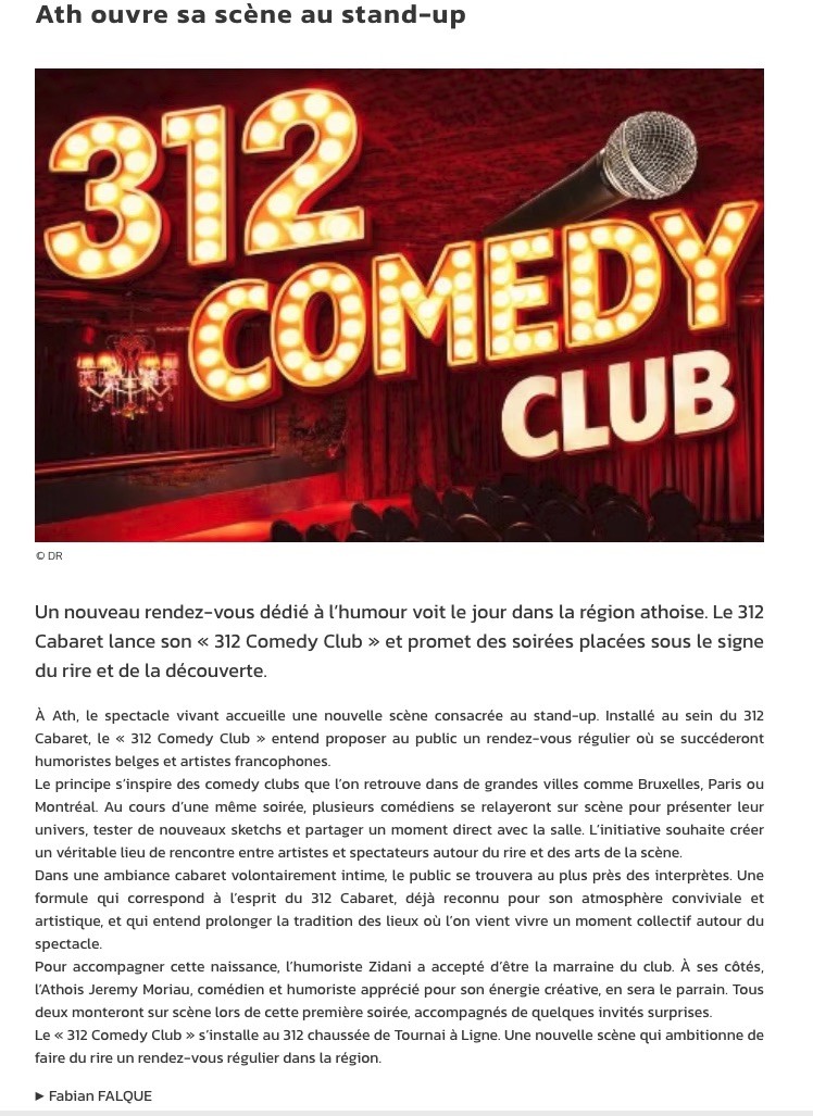 Ath ouvre sa scène au stand-up